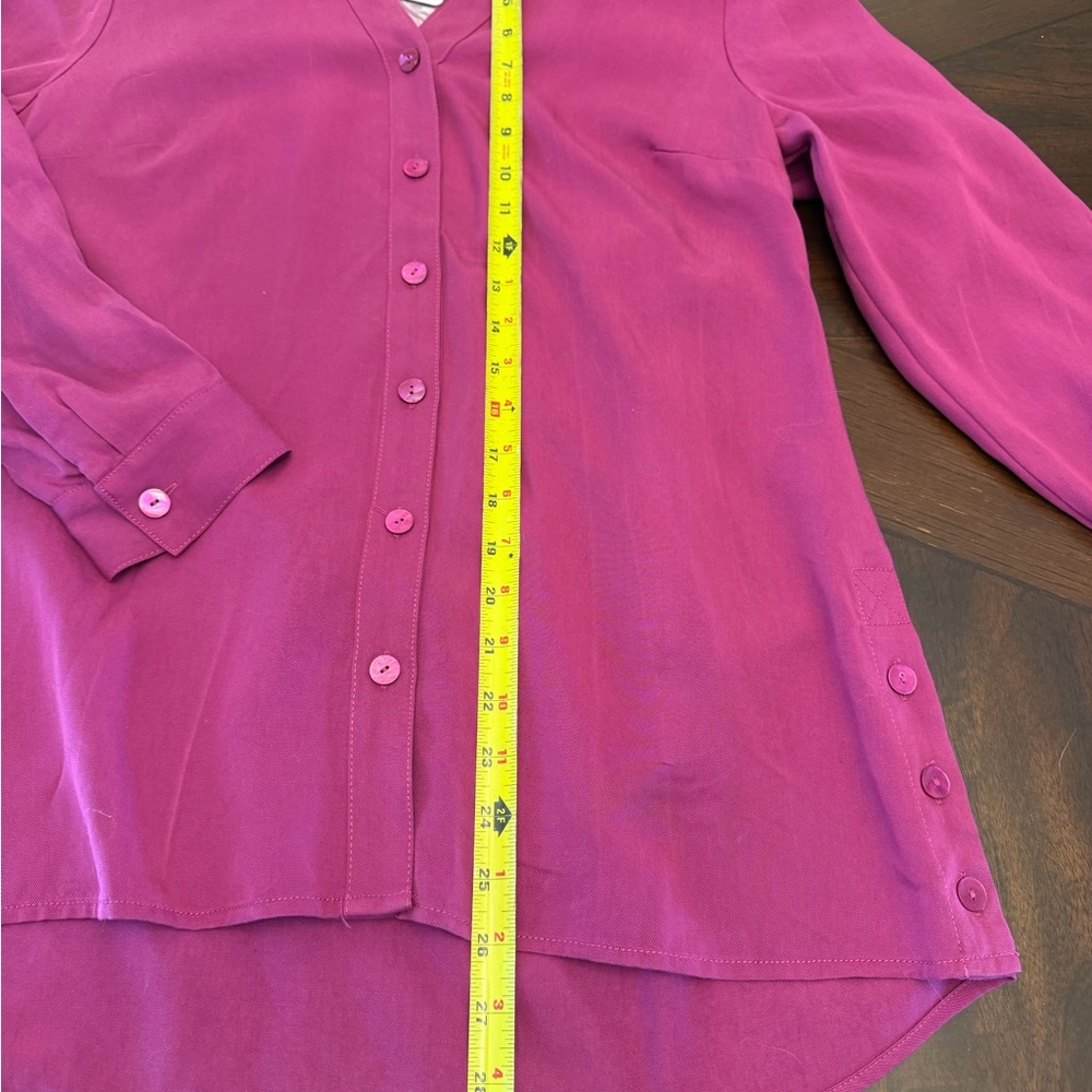 Soft Surroundings Purple Button-Front Blouse NWT - image 12
